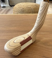Custom Golf Head Only Persimmon Wood with Scarlet  White Insert