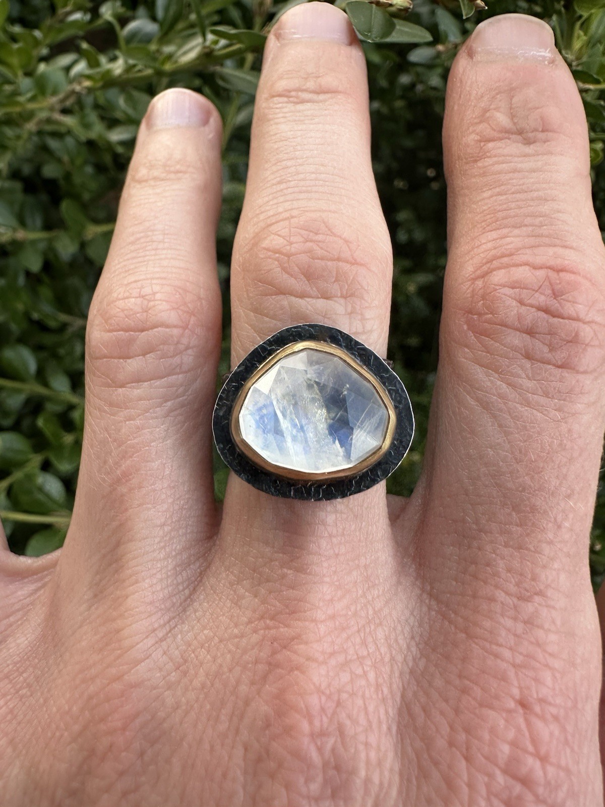 Rainbow Moonstone Ring - image 1