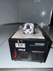 Pyle PVTC320U Step Up & Step Down Voltage Converter Transformer w USB Tested