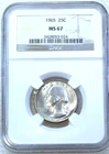 1965 Washington Quarter Business Strike NGC MS67 Super Luster #B348B