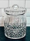 Beautiful Vintage WATERFORD Lismore Biscuit Barrel Jar Signed. 6 3/4”