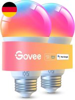 Govee Smart GlüHbirne E27, 1000LM Rgbww Lamp App Dimmbar, Wi-Fi & Bluetooth Smar