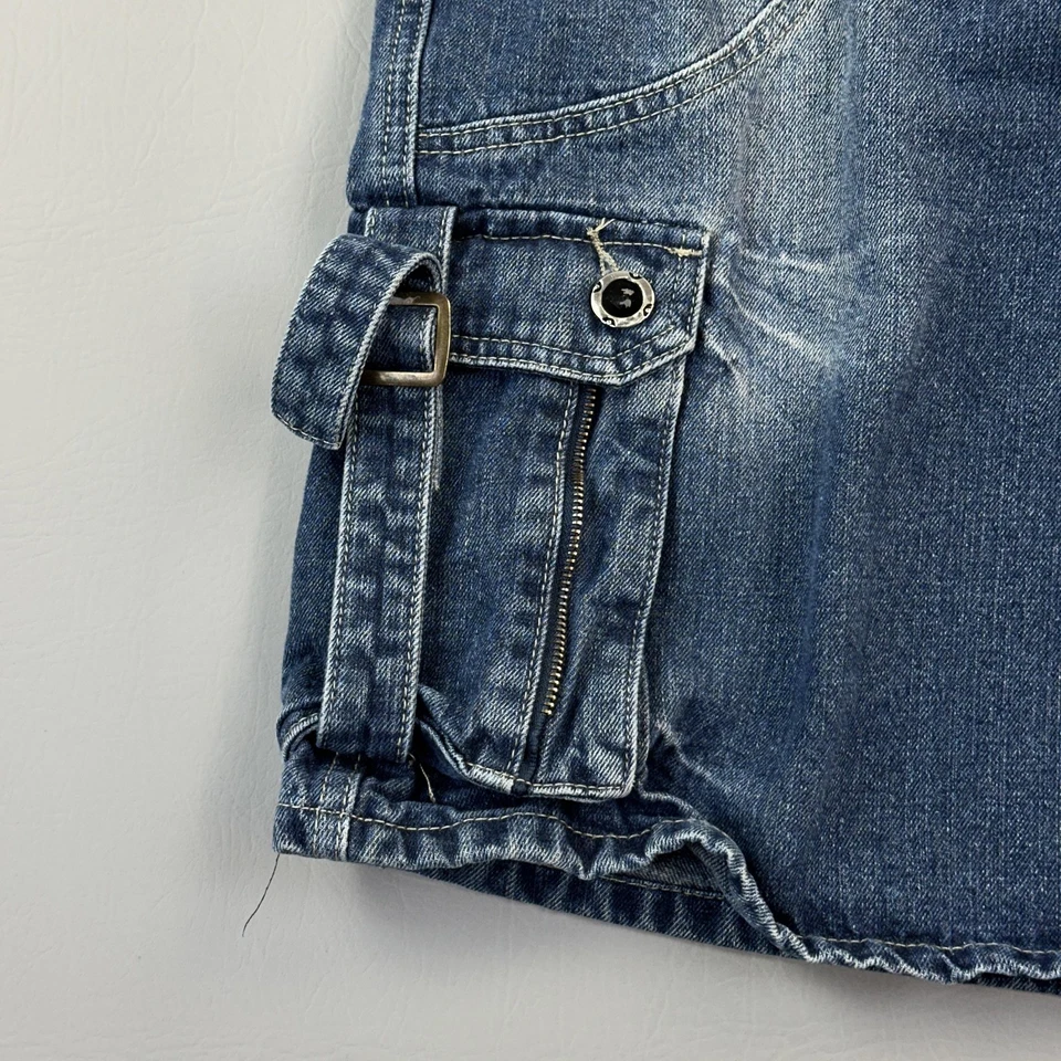 Shorts masculino vintage True Rock 42 bolsos utilitários de carga jeans streetwear Y2K - Imagem 2 de 4