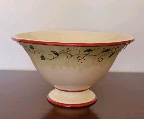 EUC 2004 Pfaltzgraff Pepperberry Sculpted Centerpiece Footed Bowl Party Serving - Picture 1 of 6