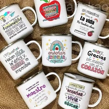 Thank You Teacher Enamel Coffee Mug – 'Without Teachers Like You' Printed Coffee