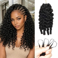 Burmese Curly Crochet Human Hair Knotless Pre-Separated 60g 20in Natural Color