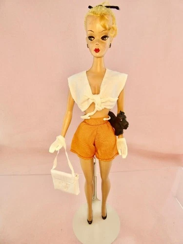 Vintage Sassy 11.5" Original German Bild Lilli Doll by Hausser w/ Flaws