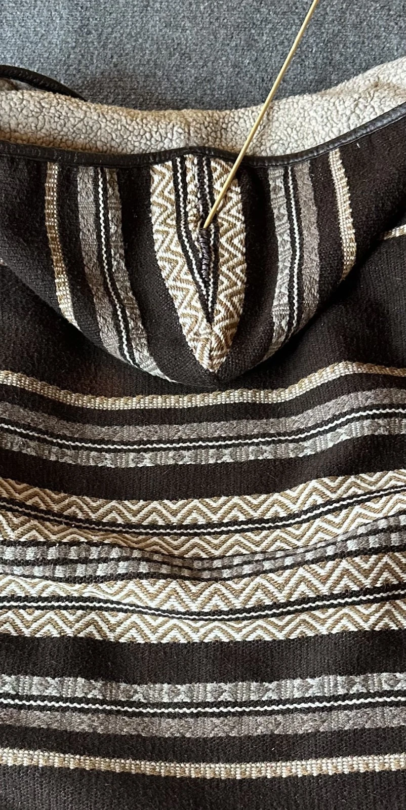 "Rue Grenelle" 1980 vintage wool men vest medium, 3 pockets, breast with zepper - product detail image 7