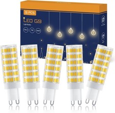 TASMOR G9 LED Bulbs 7W, Warm White 7W-5 Unit&agrave; (Confezione da 1),
