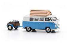 SCHUCO,VOLKSWAGEN T1 Campervan and Westfalia trailer, 1/43, SCH7298