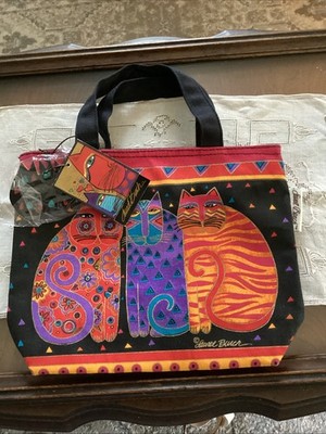 Laurel Burch Bag Purse Handbag Cat Feline Friends Mini Square Tote NWT/FOB 11 