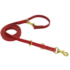 LWBMG Multi Function Leather Dog Leash 8ft Genuine Leather Leash Hands Free Dog