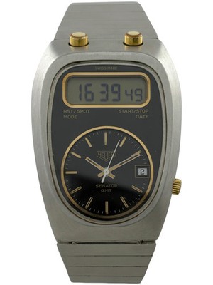 Heuer Senator GMT Chronosplit LCD Herren Chronograph, funktioniert