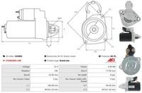 As-Pl Anlasser Starter 0.9 Kw FüR Hyundai I30 FD 1.4 1.6 VF