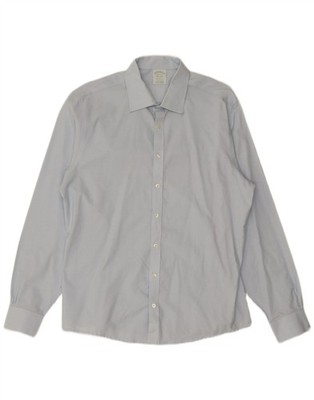 Brooks Brothers Herren Hemd Größe 16 1/2 Large blau gestreift Baumwolle BN07