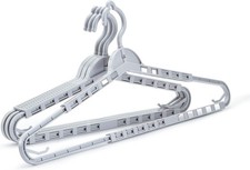 Extra Large Adjustable Hangers 4 Pack Heavy Duty Clothes Hangers Gray
