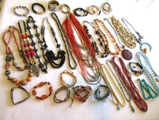 Vintage & Modern Ethnic Bohemian Jewelry Lot 37 pcs