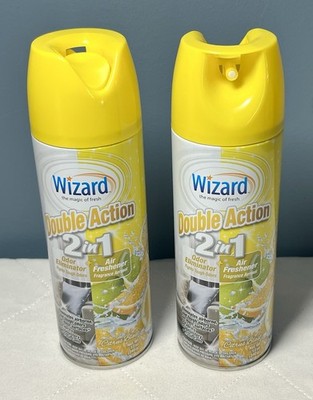 Wizard Double Action 2 In 1 Odor Eliminator Air Freshener CITRUS BLAST NEW TWO