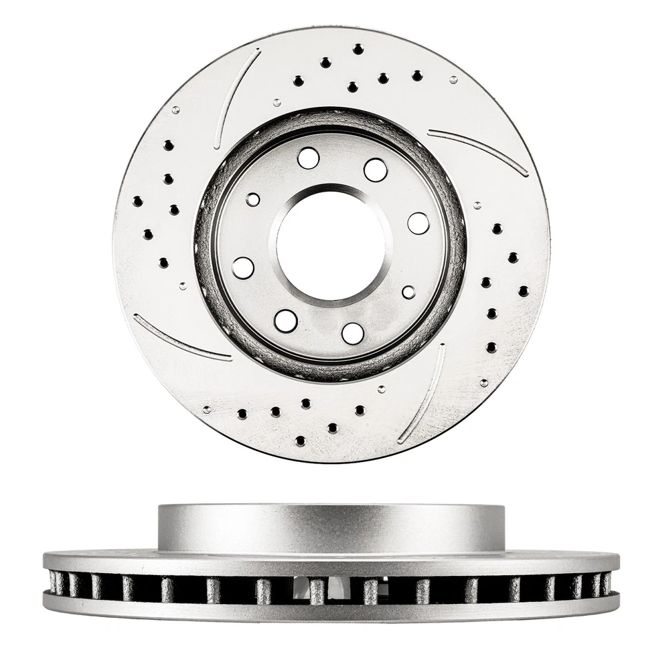 2 Pc Front Brake Rotor For Eagle Summit 1992-1993 Mitsubishi Expo & LRV 1992 - Imagem 2 de 4