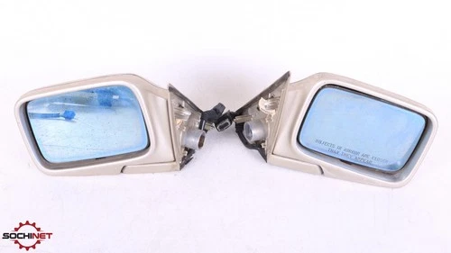 1987-1994 BMW E32 7-Series Left & Right Gray Door Mirror Pair Set OEM