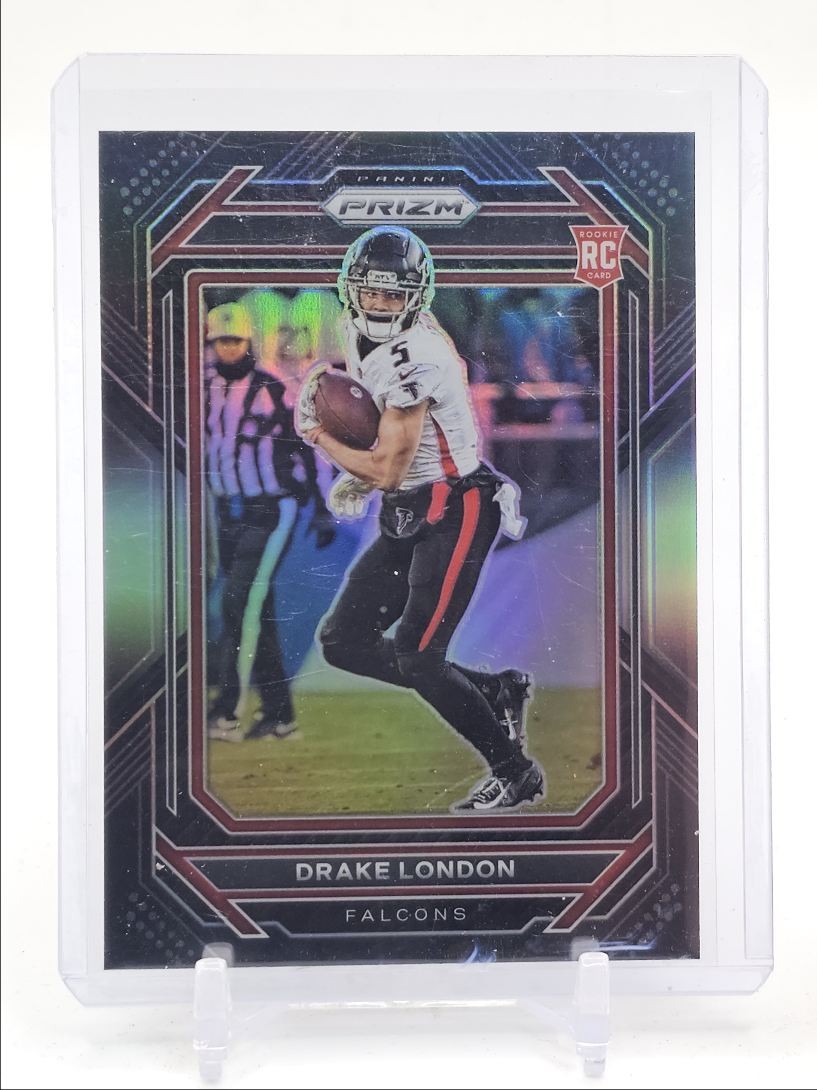 DRAKE LONDON 2022 PANINI CHRONICLES PRIZM BLACK ROOKIE SILVER RC Q0154