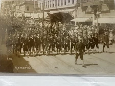 Memorial Day Parade RPPC Sailors Marching Real Photo PostcardAZO Navy Military 3