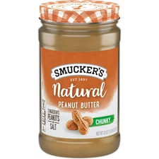 Smucker’s Natural Chunky Peanut Butter, 26 Oz. Jar