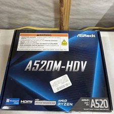 ASRock A520M-HDV Desktop Motherboard - AMD A520 Chipset - Socket AM4 - Micro ATX