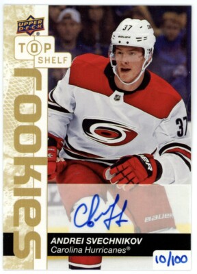 2019 UD National Convention Andrei Svechnikov Top Shelf Rookie Auto /100 #TSA-AS