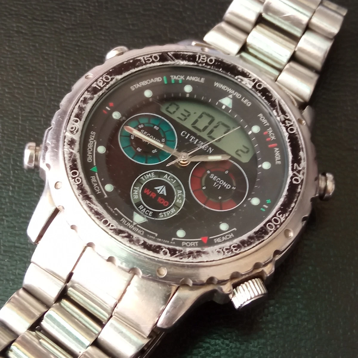 CITIZEN C050 088379K YACHTING Yacht Timer Vintage Digital LCD