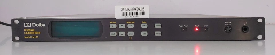 Dolby LM100 Broadcast Lautstärkemesser 0765 - Image 2 of 4