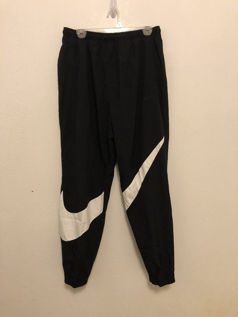 Nike Sportswear Big Swoosh Woven Pants Black White Men Size Large Ar9894 010 for sale online | eBay