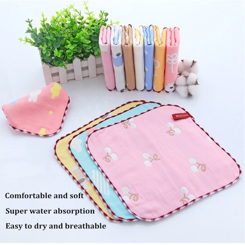 Feeding Burp Cloths Baby Face Towel Square Shaped Baby Bath Towel - Picture 3 of 20