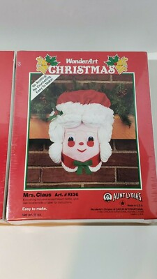 Aunt Lydia's WonderArt Christmas #K136 Mrs. Claus Bleach Bottle