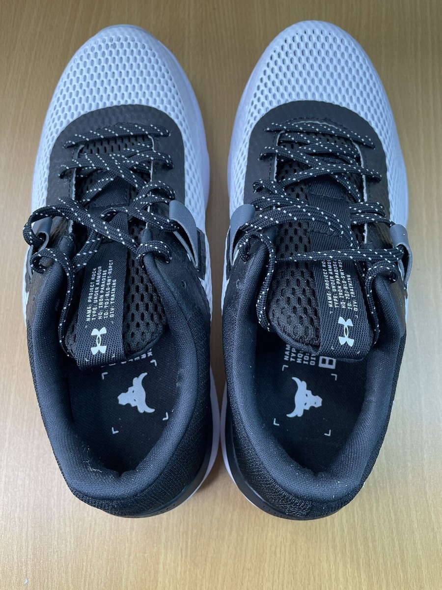Size 8.5 - Under Armour Project Rock BSR 2 White Black for sale