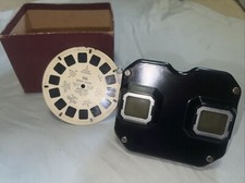 Vintage 1950s Sawyer's View-Master 3D Viewer Stereoscope With X1 Reel  166 