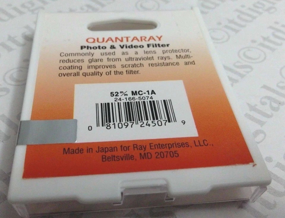 MC 52mm Skyligth 1A Glass Lens Filter 52 mm Japan Quantaray SL-1A Muti-Coated MC - Image 2 of 3