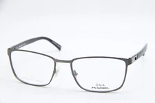 NEW MOREL OGA 10039O GN14 GUNMETAL BLACK AUTHENTIC EYEGLASSES 59-20