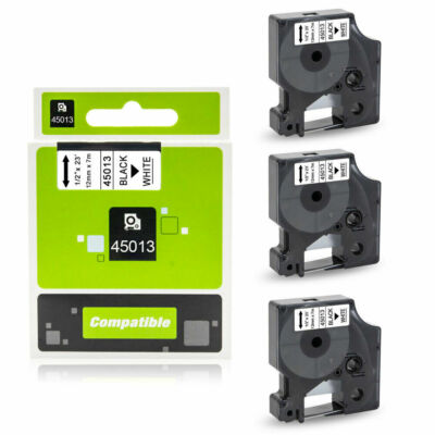 3x Schriftband Kompatibel Dymo D1 45013 / Dymo D1 12mm für Dymo LabelManager 160