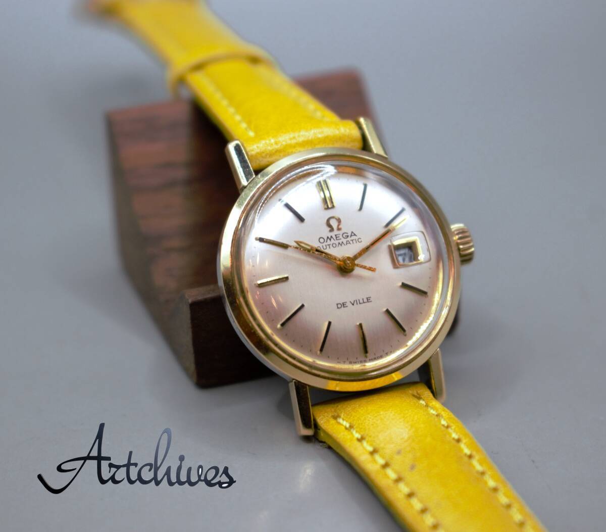 Omega Deville Watch Ladies Silver Round Date Automatic 25mm 