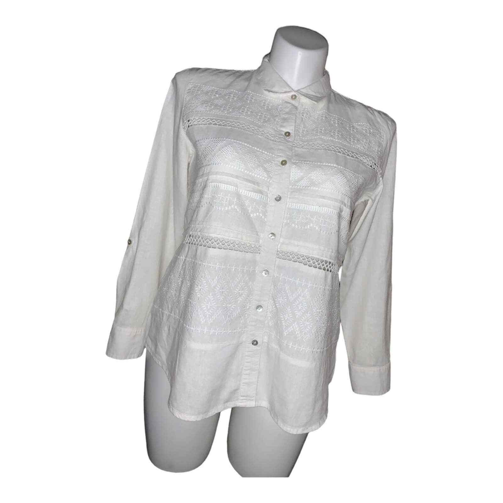 Multiples Button-Down Shirt, Size L - image 1