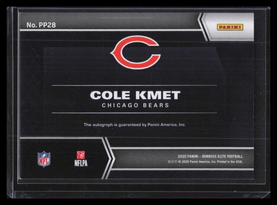 2020 Elite Pen Pals pp28 Cole Kmet Rookie Auto - Image 2 of 2