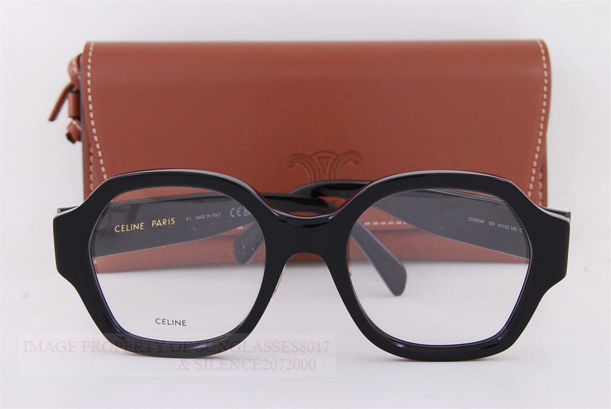 Brand New CELINE Eyeglass Frames CL 50134F 001 Black For Men Women