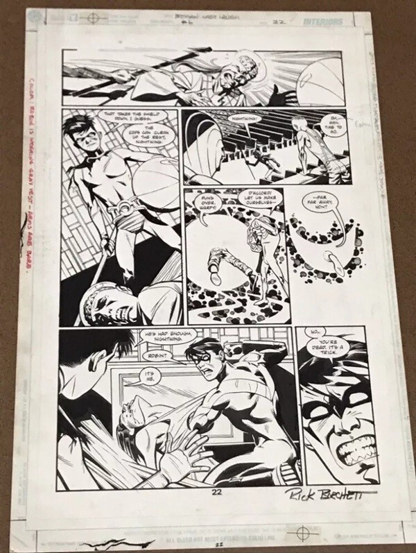 Burchett JOKER LAST LAUGH 6 pg 22 NIGHTWING PUMMELS JOKER ROBIN BACK FROM DEAD