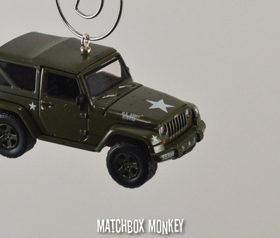 Ornamento Jeep Wrangler Militare 1/64 Greenlight - Decorazione Albero Di Natale
