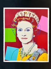 Andy Warhol Queen Elizabeth II 334 RED Signed Ltd.ed - 1985  22.5"x27" numbered