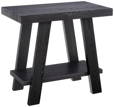 Athens Contemporary Wood Small End Table Black