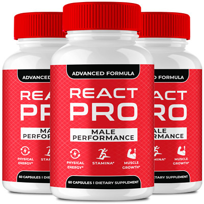 (3 Pack) React Pro Male Pills, ReactPro for Men, ed Pills