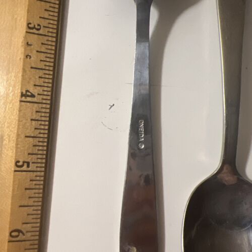 9 Oneida OHS380 Suppenlöffel 7" spitze Spitze glänzend Edelstahl Besteck Silberbesteck - Bild 4 von 5
