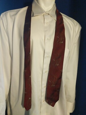 Peter Richards Robert TALBOTT Red Tie with tree and birds 